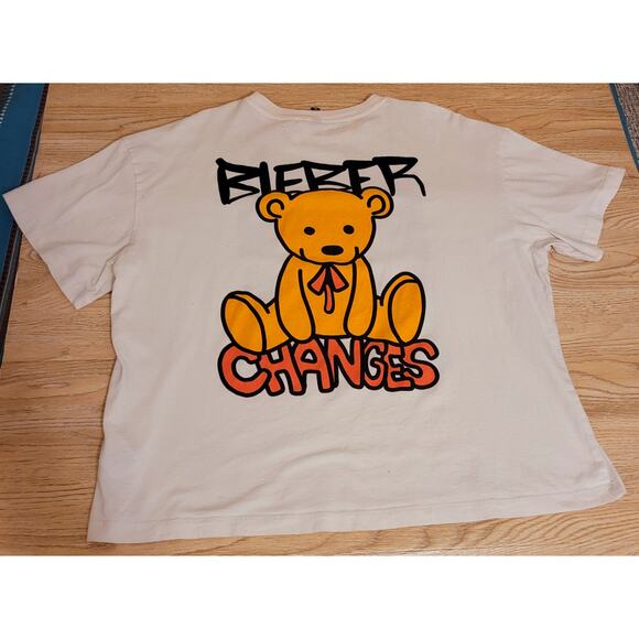 Justin Bieber Thrashed Changes Rubber Duck  Adult Teddy Bear T-shirt Size Large - Picture 4 of 5